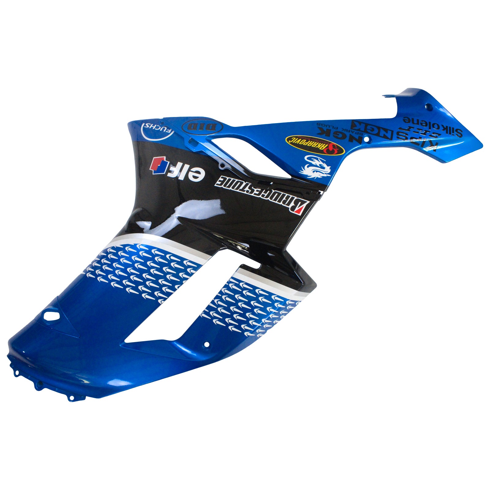 Amotopart Kawasaki 2007-2008 ZX6R 636 Black Blue Fairing Kit