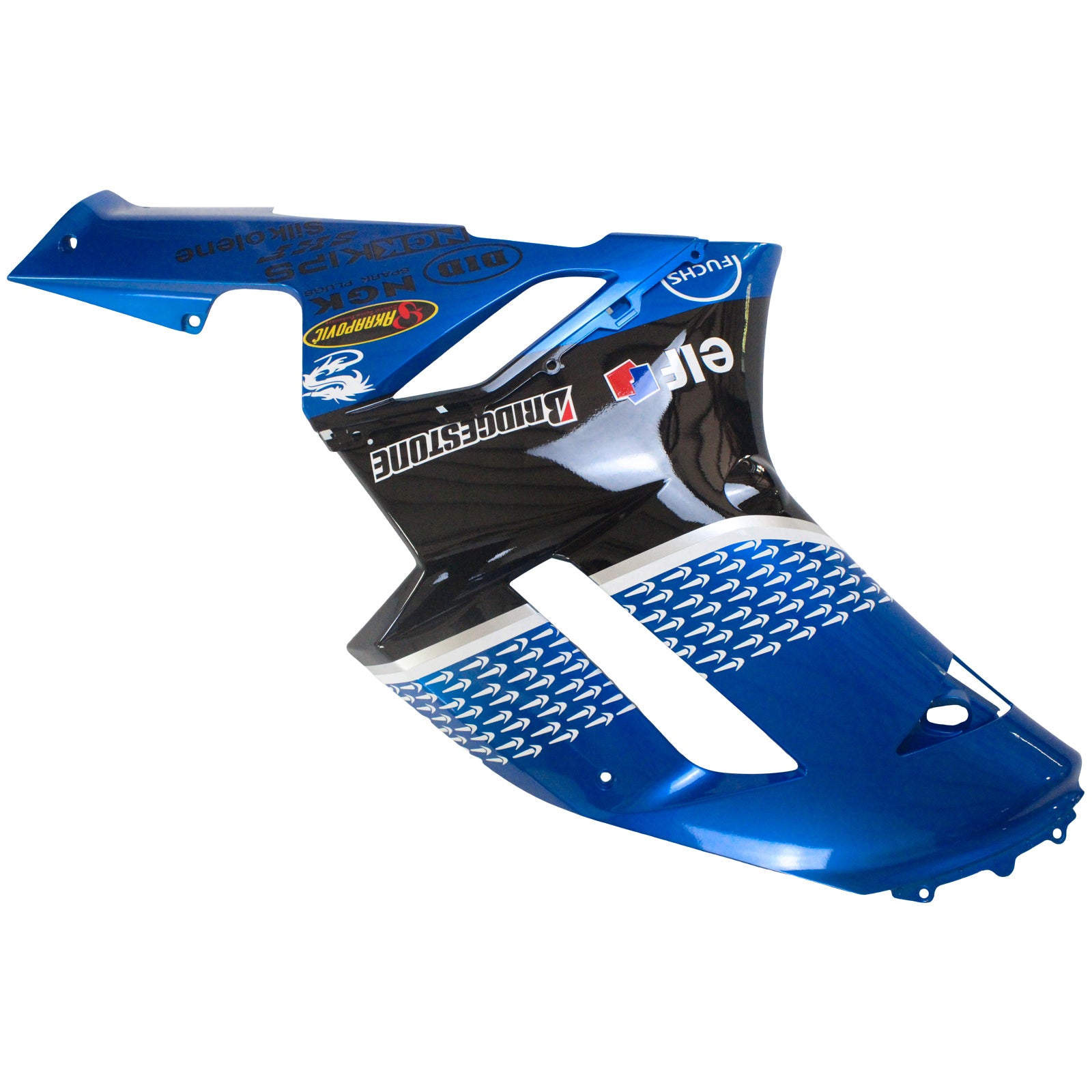 Amotopart Kawasaki 2007-2008 ZX6R 636 Black Blue Fairing Kit