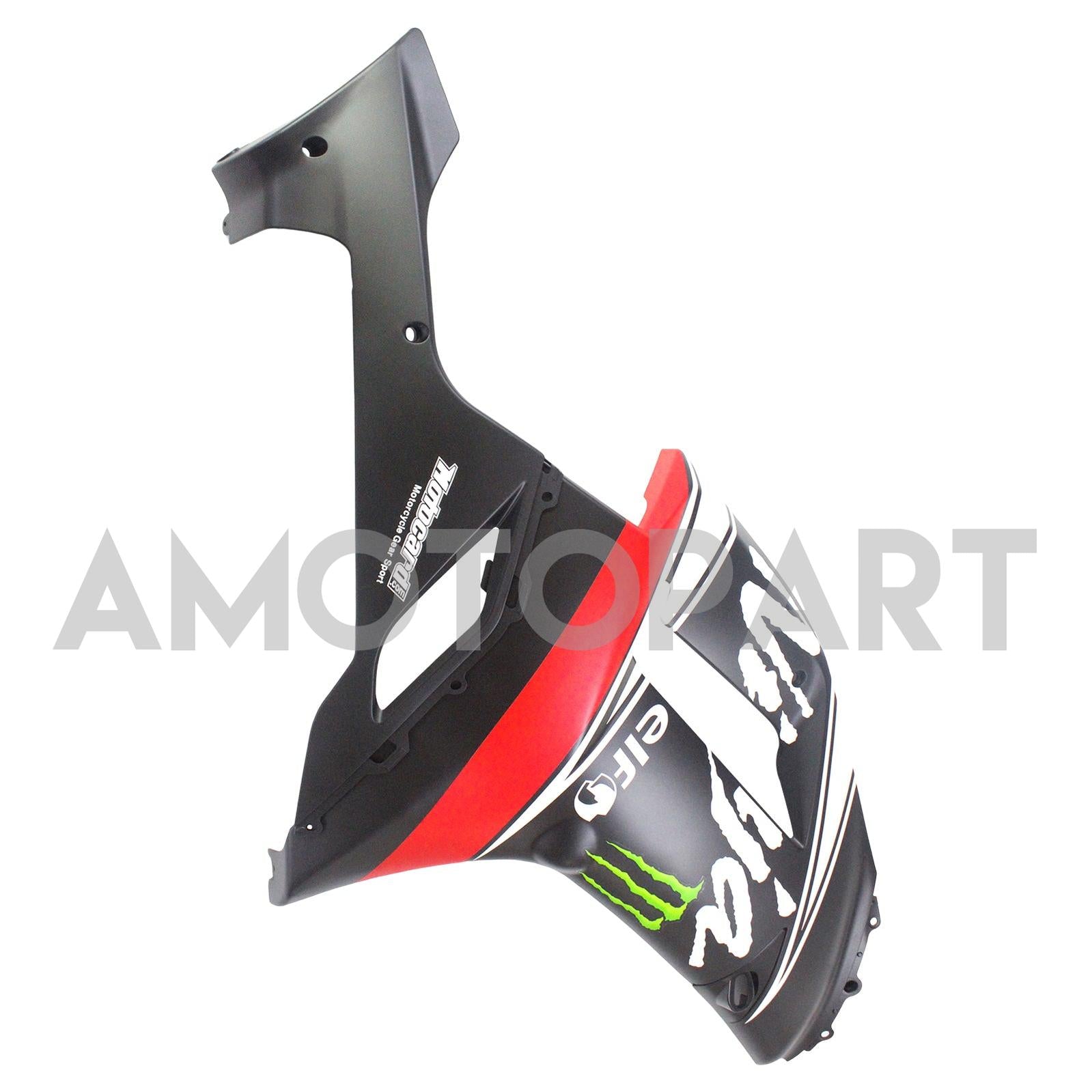 Amotopart Kawasaki 2007-2008 ZX6R 636 Black Red Claw Beurskit