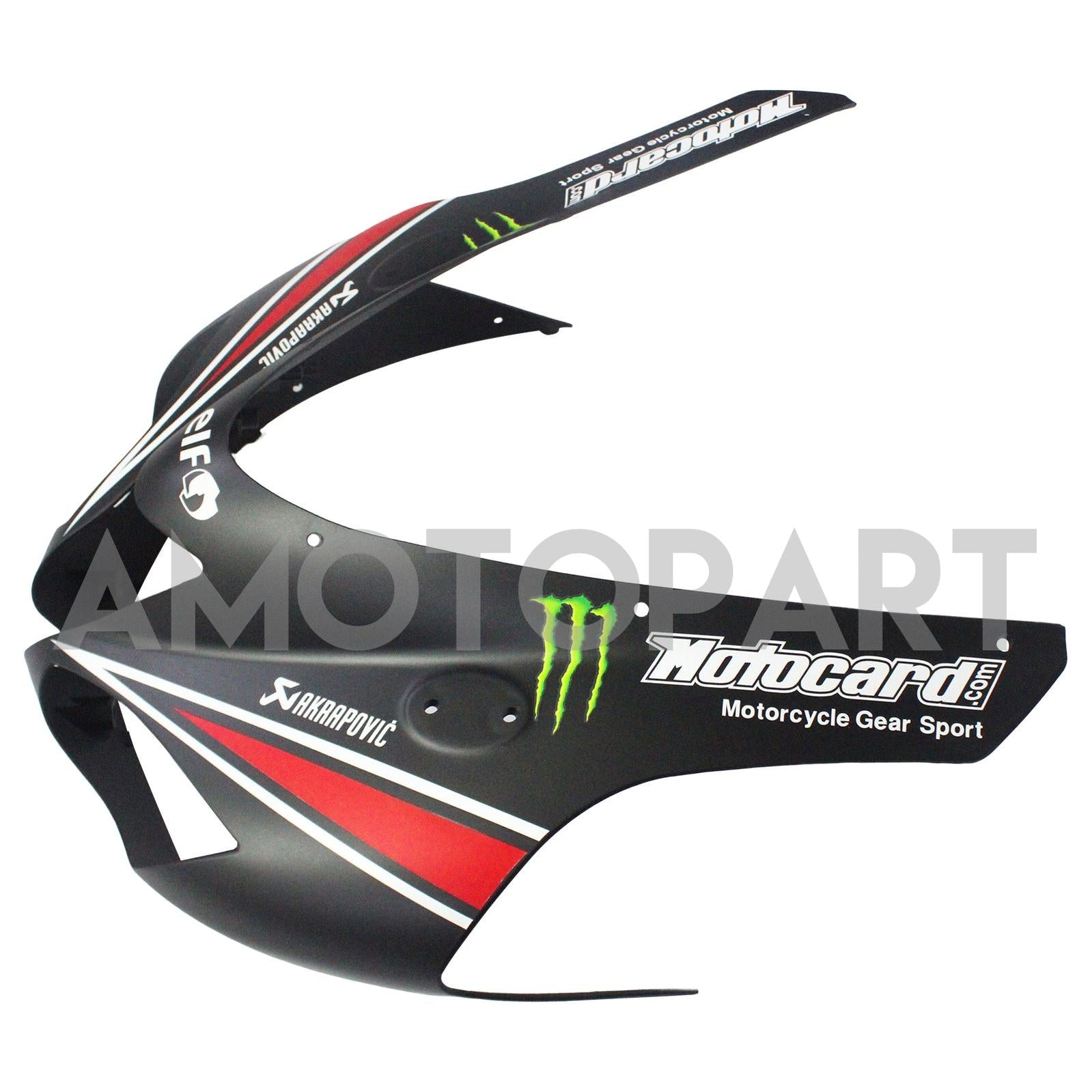 Amotopart Kawasaki 2007-2008 ZX6R 636 Black Red Claw Beurskit