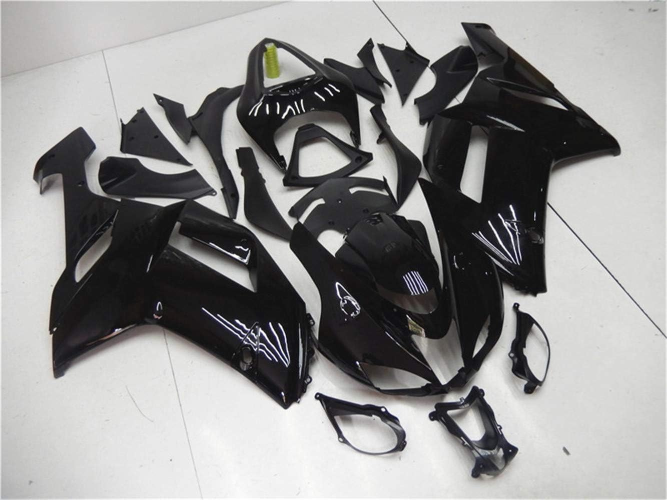 Amotopart 2007-2008 Kawasaki ZX6R 636 Black Fairing Kit
