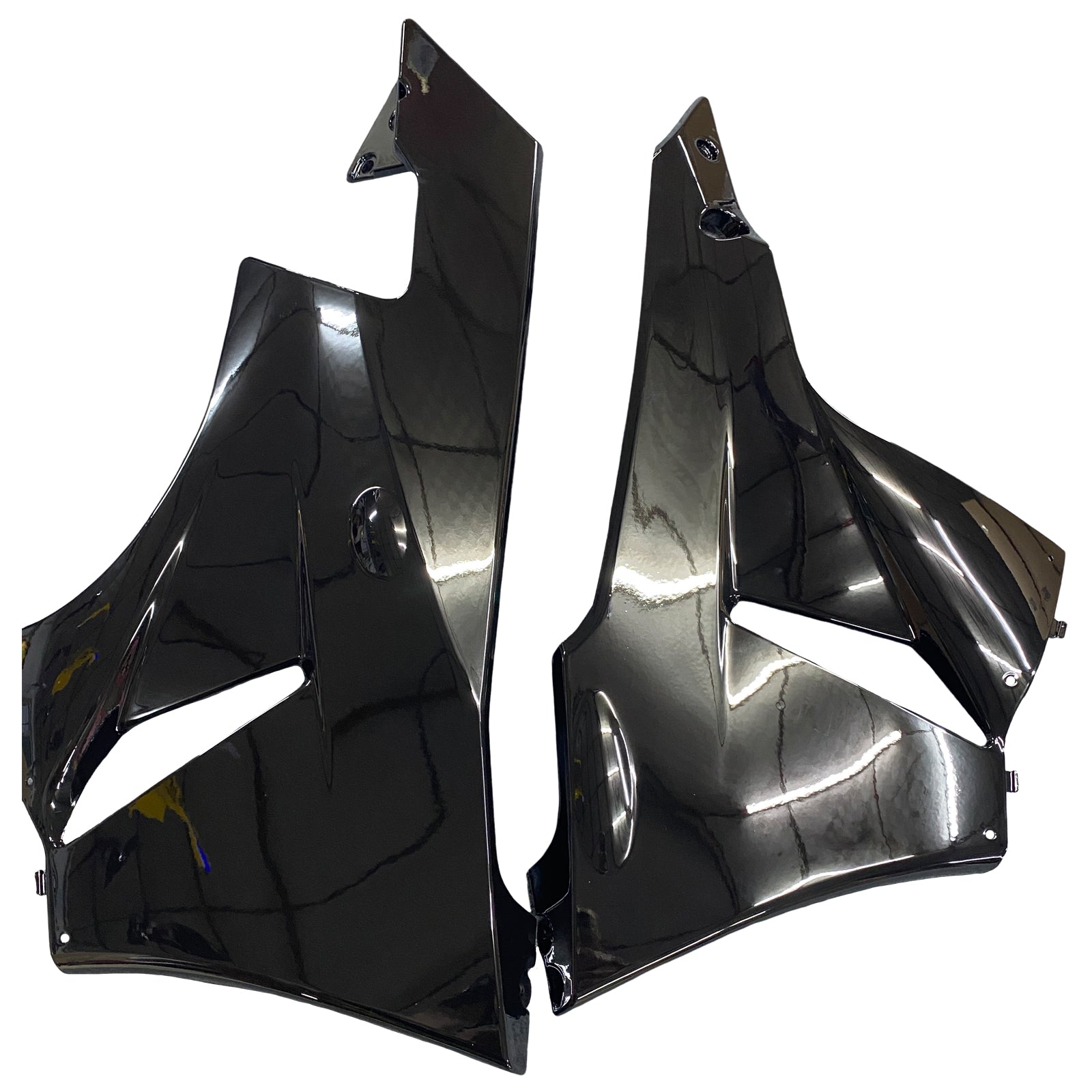 Amotopart Kawasaki 2009–2012 ZX6R 636 Verkleidungsset in glänzendem Schwarz