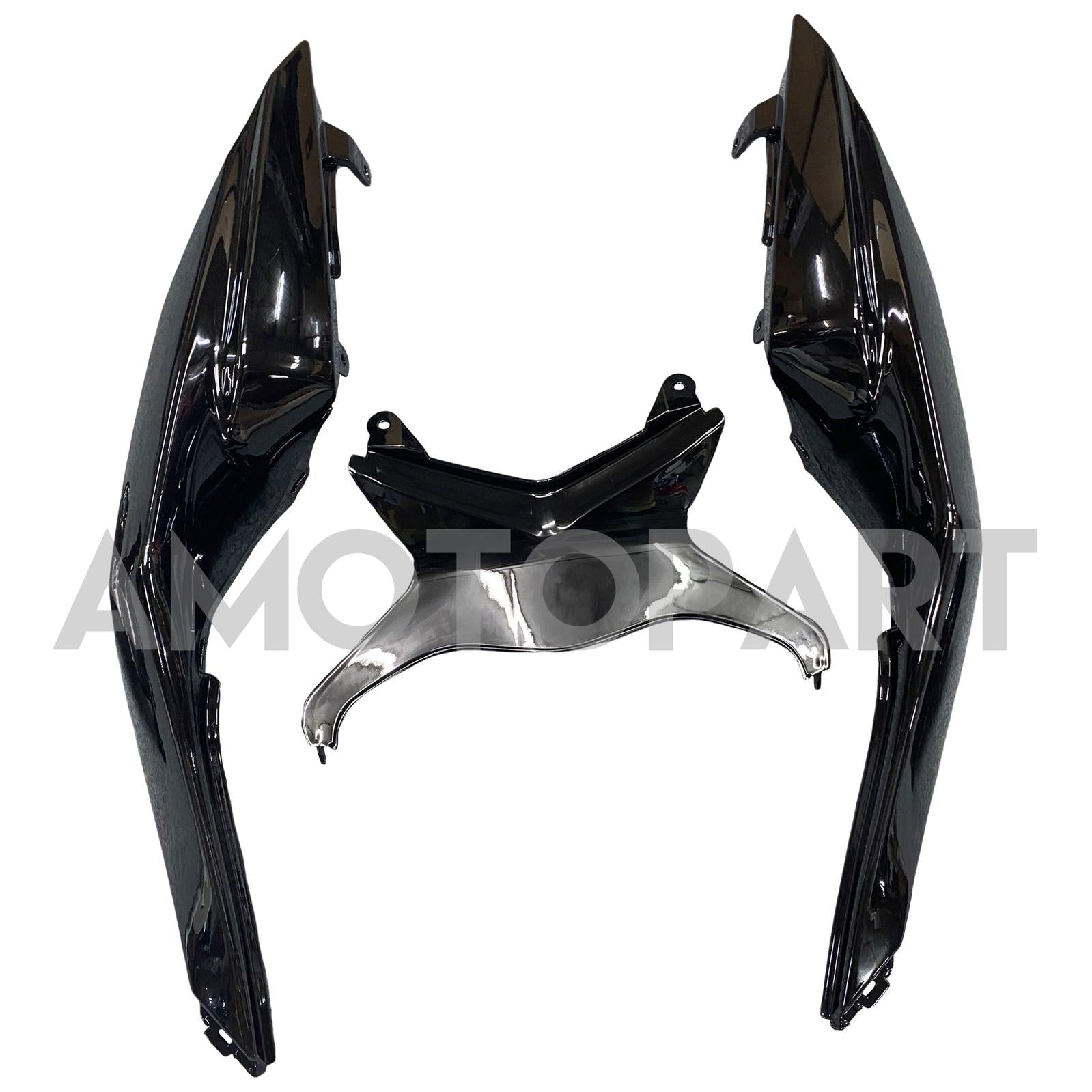 Amotopart Kawasaki 2009-2012 ZX6R 636 グロスブラック フェアリングキット