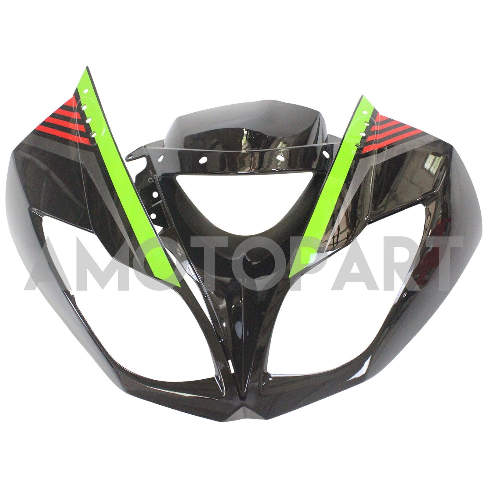 Amotopart Kawasaki 2009-2012 ZX6R 636 Svart färgstark fairing-kit