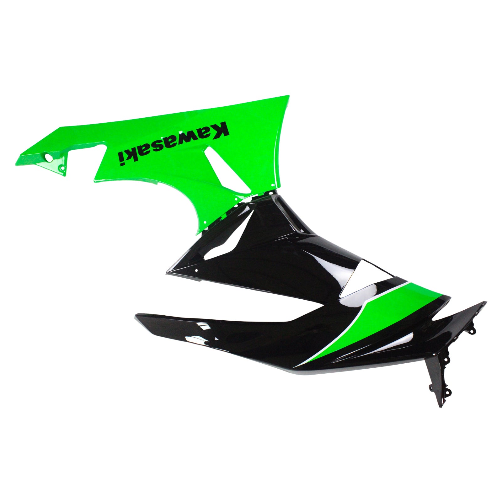 Amotopart Kawasaki 2009-2012 ZX6R 636 Black Green Fairing Kit