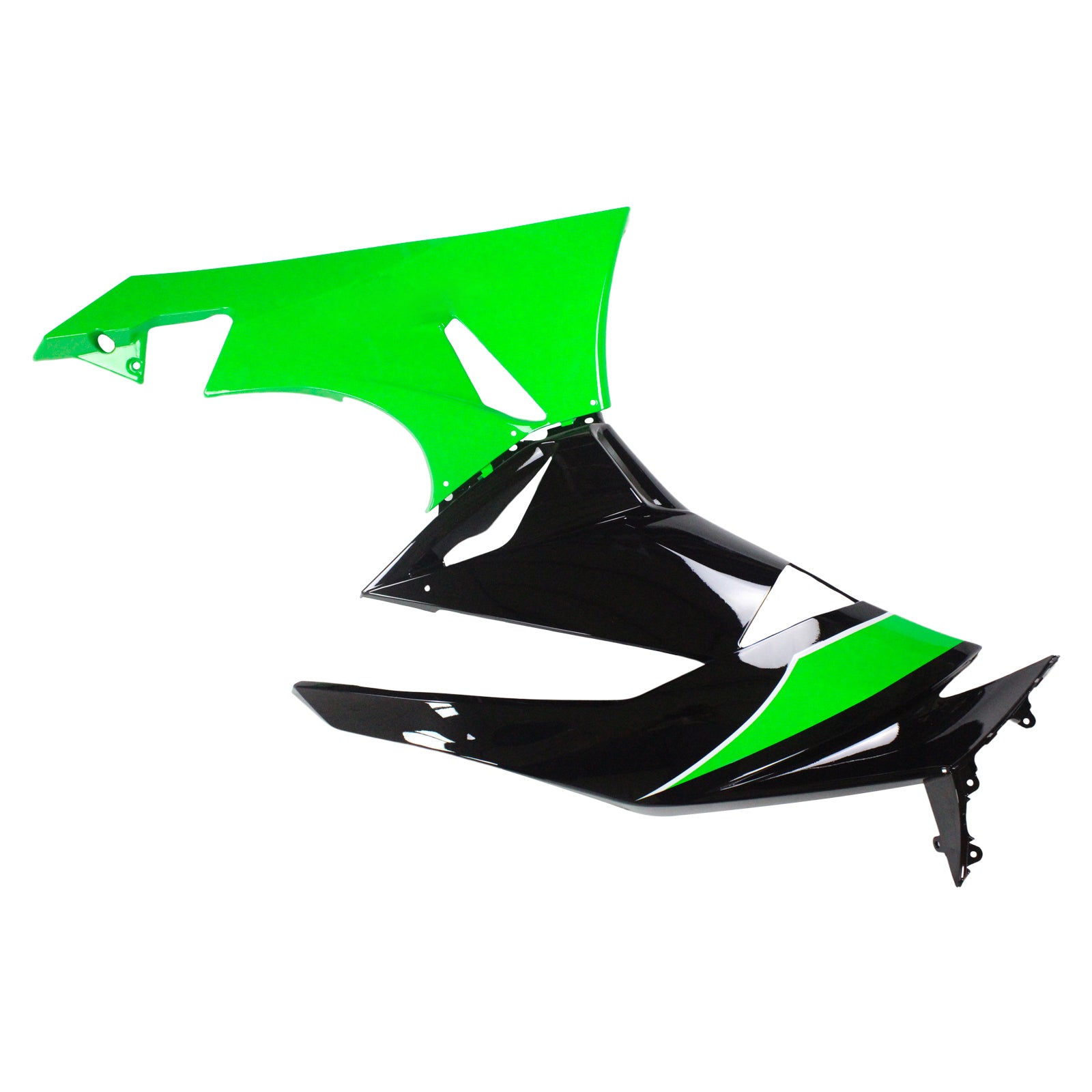 Amotopart Kawasaki 2009-2012 ZX6R 636 Black Green Fairing Kit