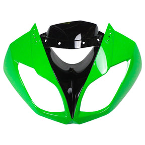 Amotopart Kawasaki 2009-2012 ZX6R 636 Black Green Fairing Kit