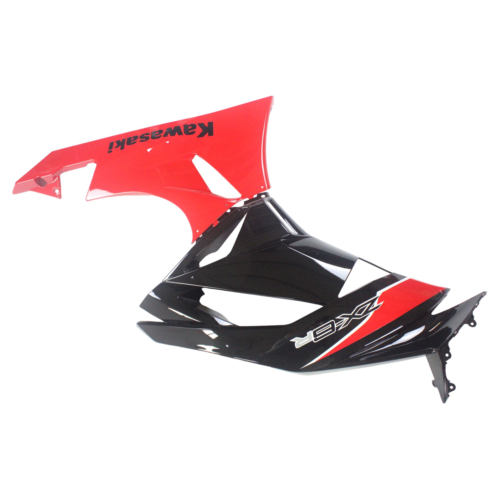 Amotopart Kawasaki 2009-2012 ZX6R 636 Red Mix Black Fairing Kit