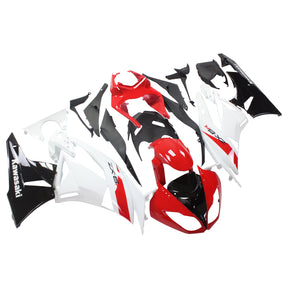 Amotopart Kawasaki 2009-2012 ZX6R 636 White Red Black Fairing Kit