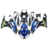 Amotopart Kawasaki 2009–2012 ZX6R 636 Blue Mix Black Verkleidungsset