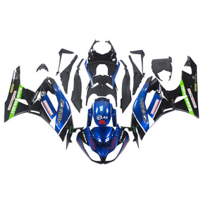 Amotopart Kawasaki 2009-2012 ZX6R 636 Kit carena blu mix nero