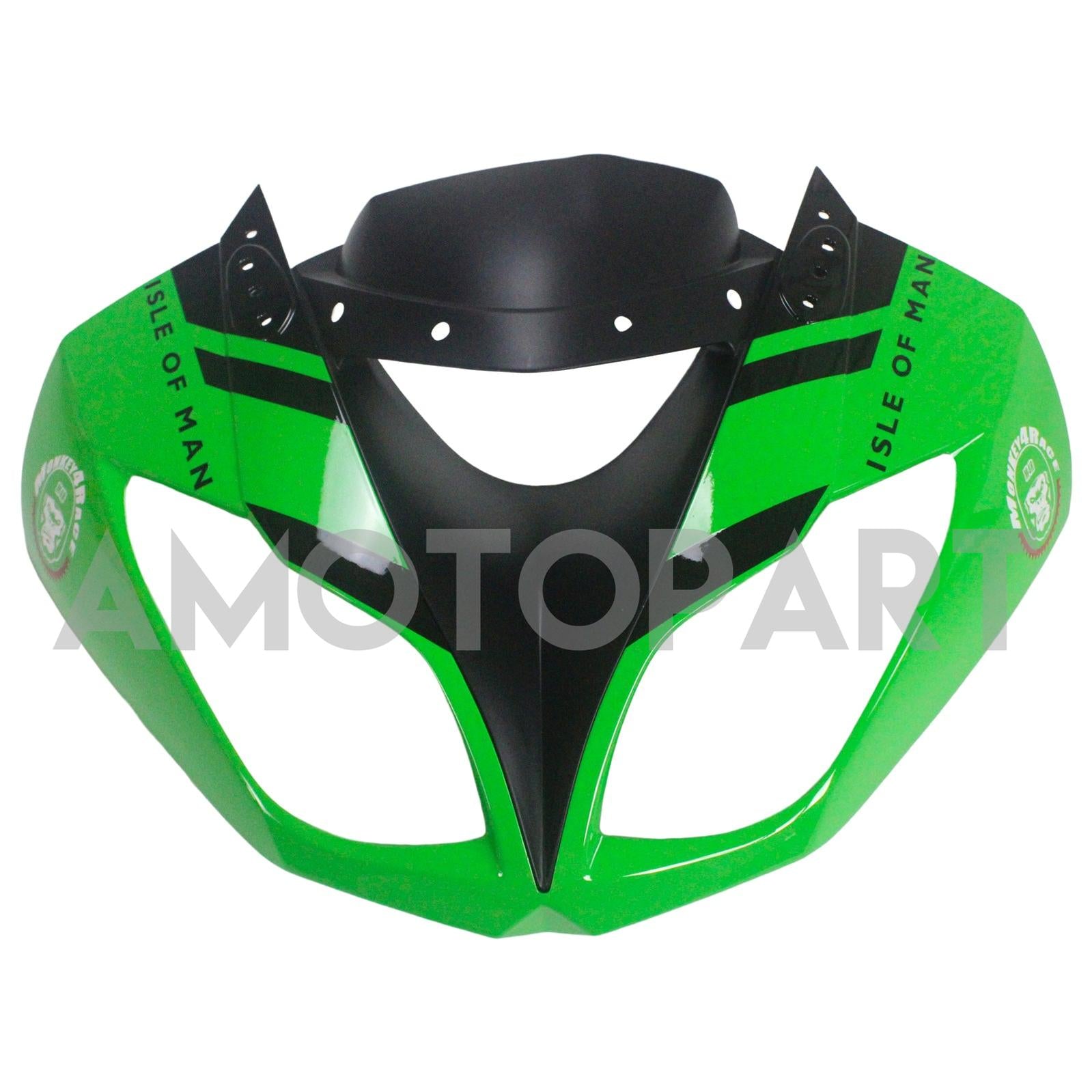 Amotopart Kawasaki 2009-2012 ZX6R 636 Green Red Black Fairing Kit