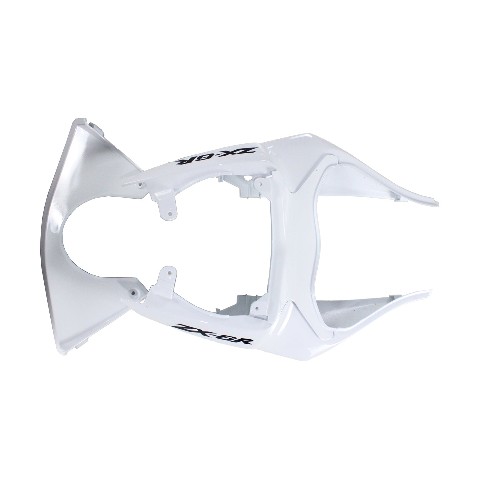 Amotopart Kawasaki 2009-2012 ZX6R 636 White Black Fairing Kit