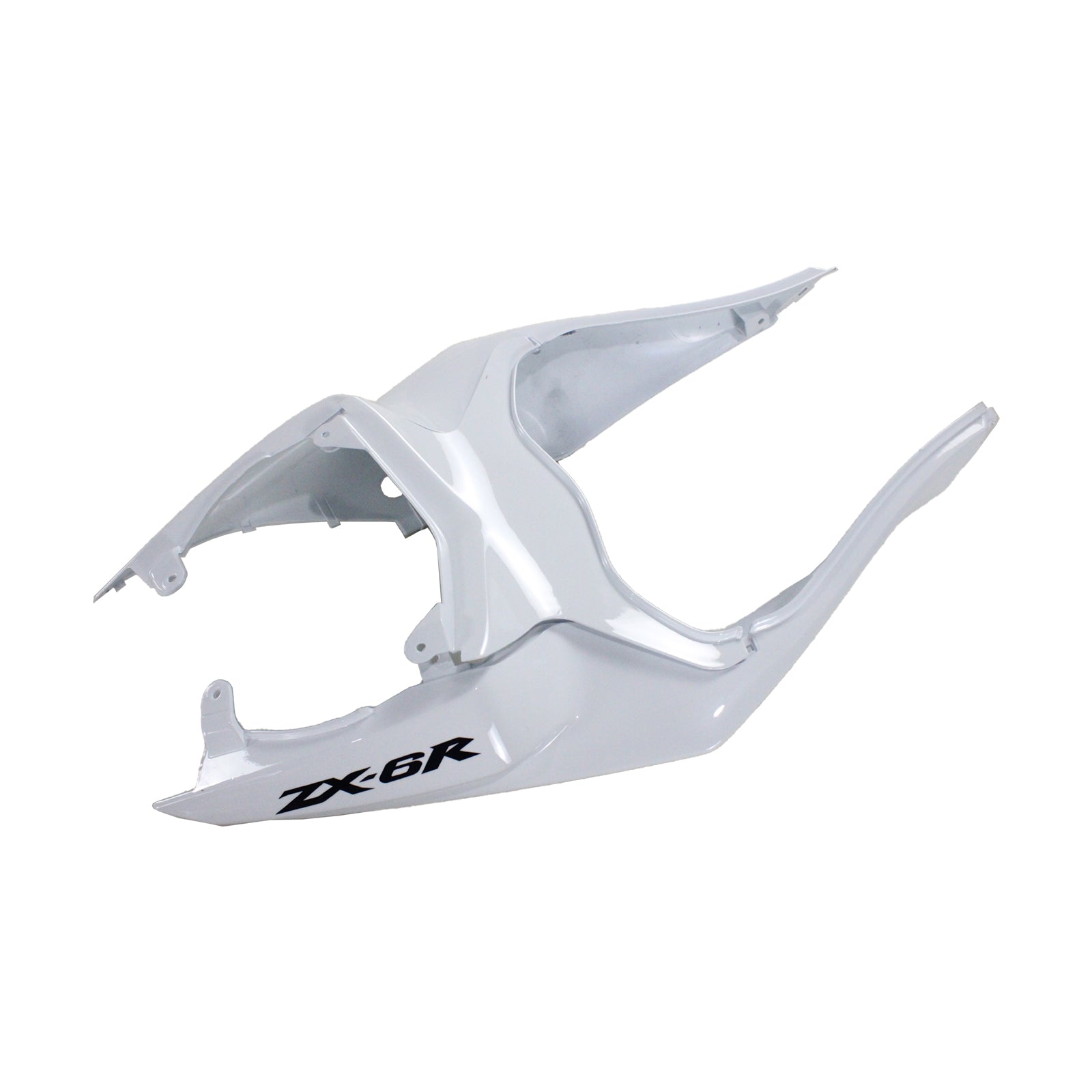 Amotopart Kawasaki 2009-2012 ZX6R 636 White Black Fairing Kit