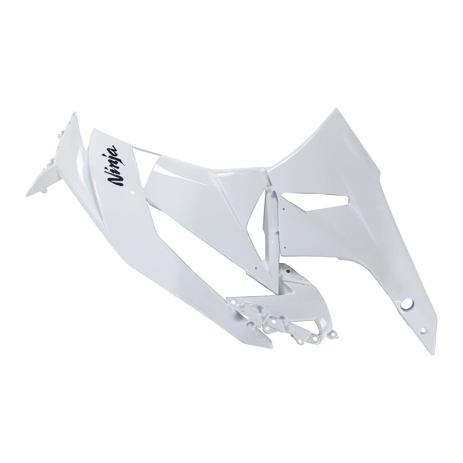 Amotopart Kawasaki 2009-2012 ZX6R 636 White Black Fairing Kit