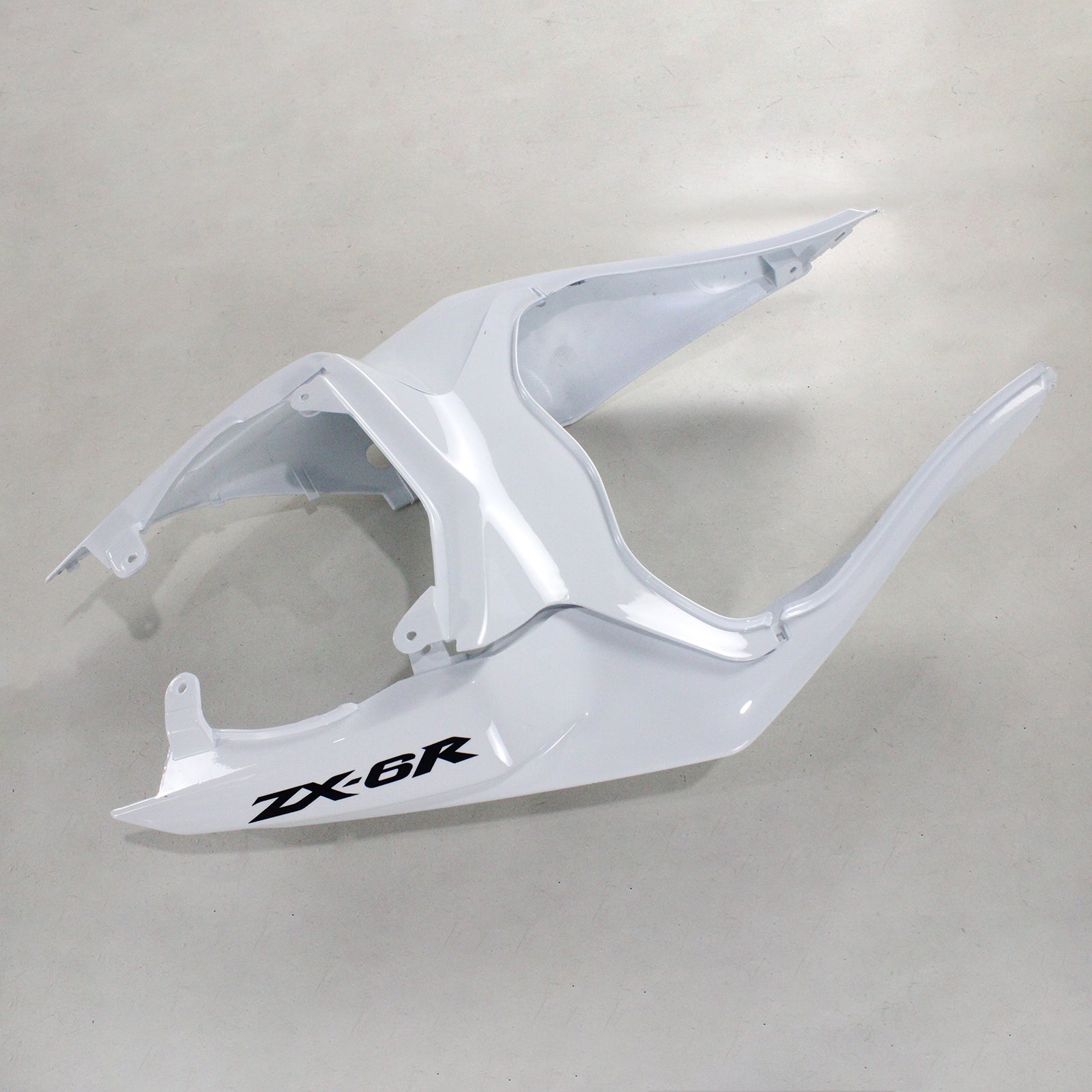 Amotopart Kawasaki 2009-2012 ZX6R 636 White Black Fairing Kit