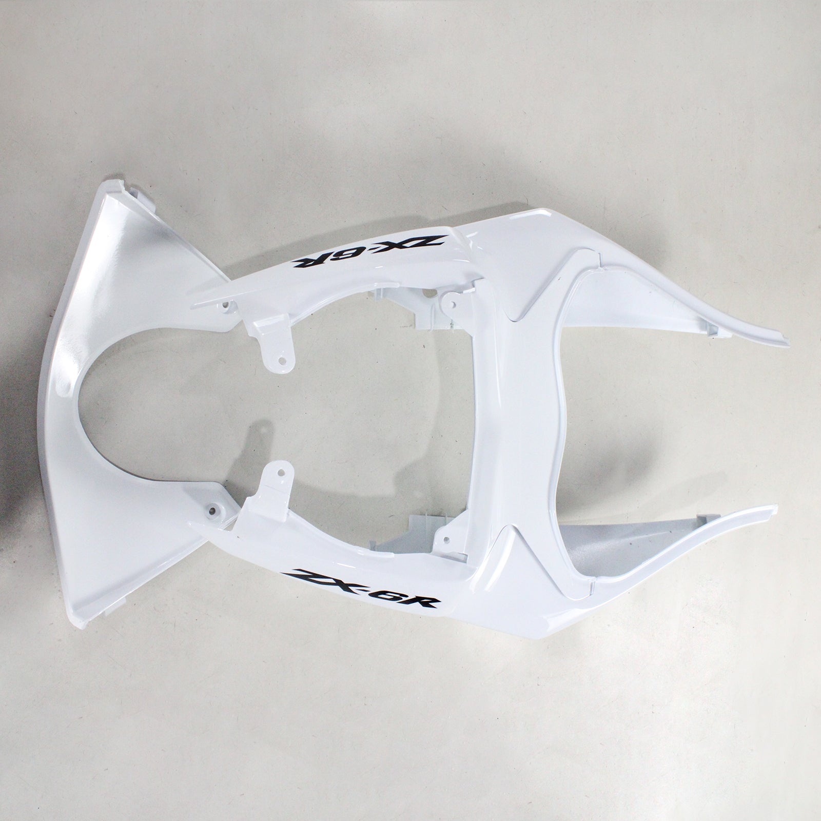 Amotopart Kawasaki 2009-2012 ZX6R 636 White Black Fairing Kit