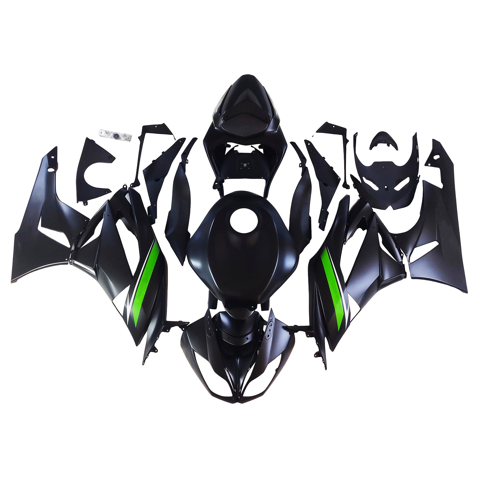 AMOTOPART KAWASAKI 2009-2012 ZX6R 636 Black Fairing Kit
