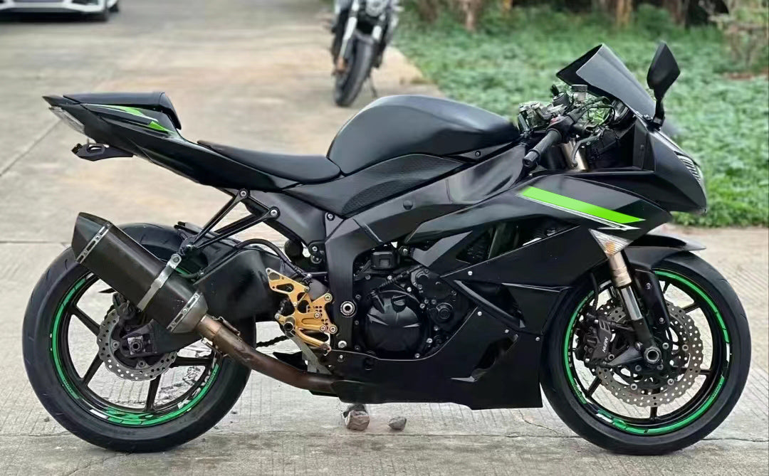 AMOTOPART KAWASAKI 2009-2012 ZX6R 636 Black Fairing Kit