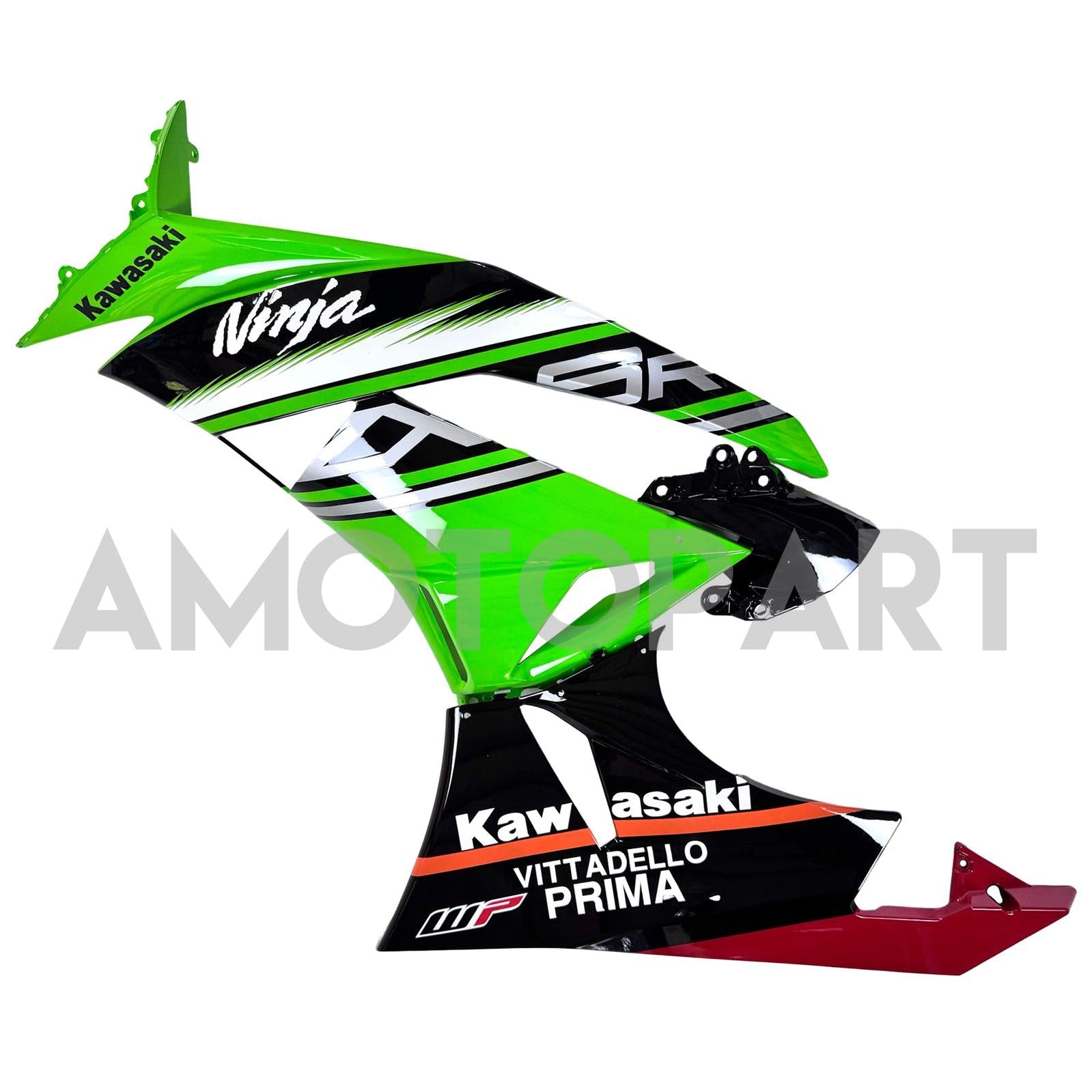 Amotopart Kawasaki 2009-2012 ZX6R 636 Green Style7 Fairing Kit