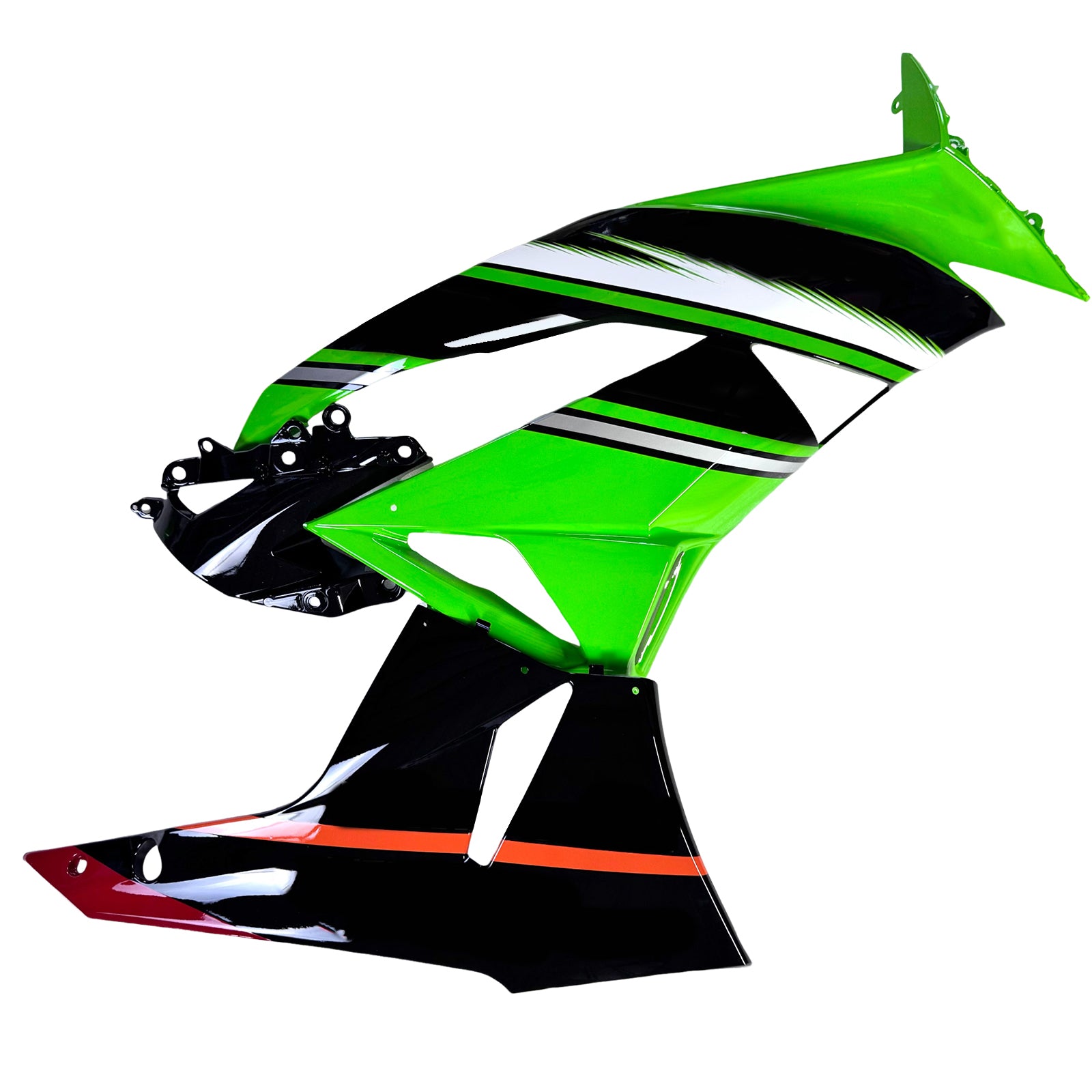 Amotopart Kawasaki 2009-2012 ZX6R 636 Green Style7 Fairing Kit