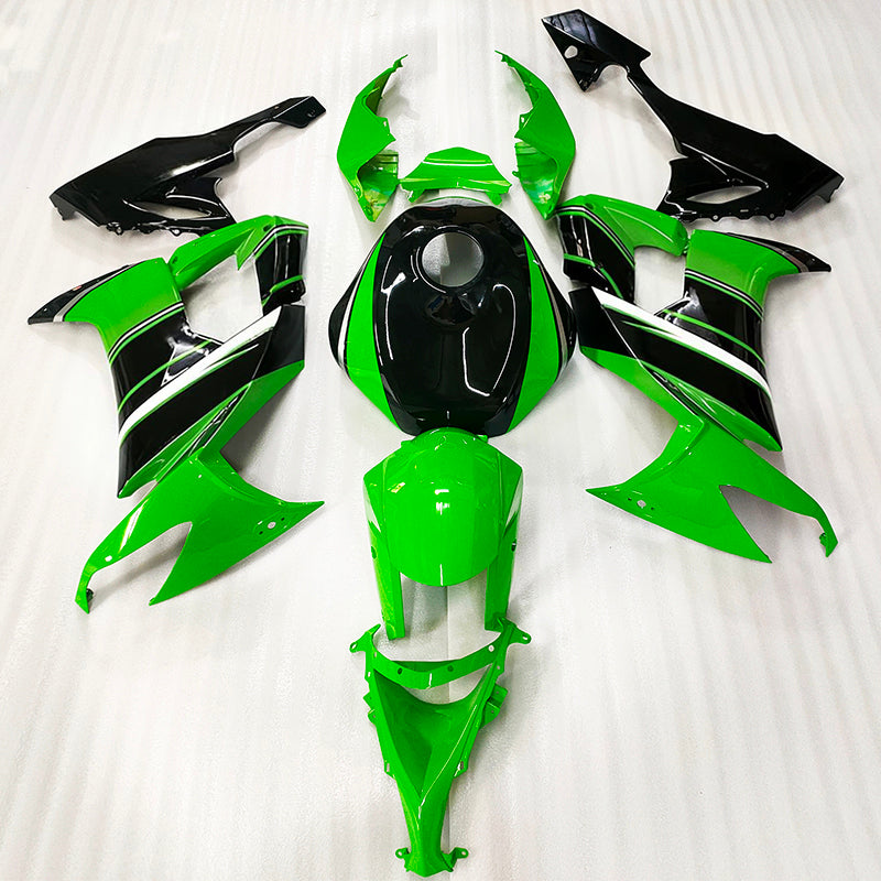 Amotopart Kawasaki 2009-2012 ZX6R 636 Green Style5 Kit de carenagem