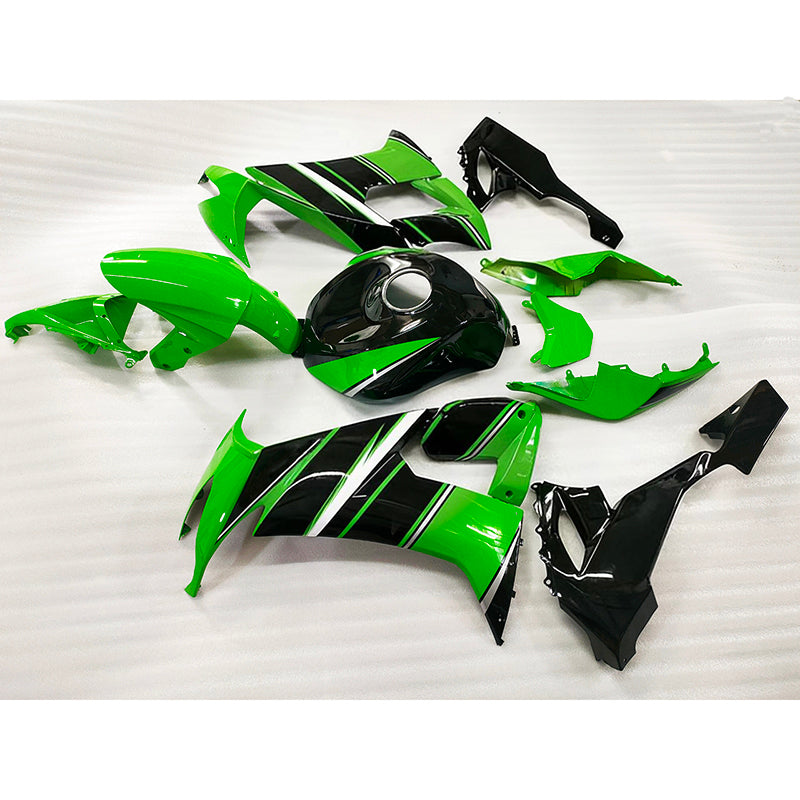 Amotopart Kawasaki 2009-2012 ZX6R 636 Green Style5 Kit de carenagem