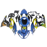 Amotopart Kawasaki 2009-2012 ZX6R 636 Kit carena Monster blu e giallo