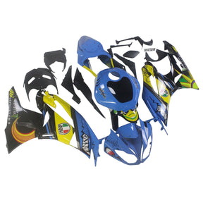 Amotopart Kawasaki 2009-2012 ZX6R 636 Blue&Yellow Monster Fairing Kit