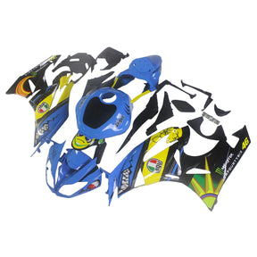 Amotopart Kawasaki 2009-2012 ZX6R 636 Blue&Yellow Monster Fairing Kit