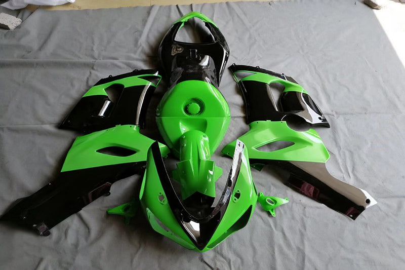 Amotopart Kawasaki 2009-2012 ZX6R 636 Green Style9 Fairing Kit