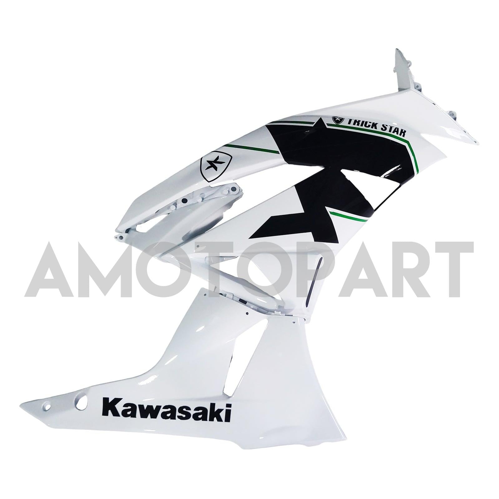 Amotopart Kawasaki 2009-2012 ZX6R 636 Green Style2 Kit de carenagem