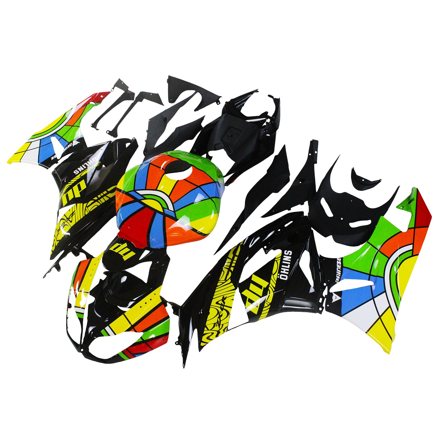 Kit carena multicolore Amotopart Kawasaki ZX6R 636 2009-2012