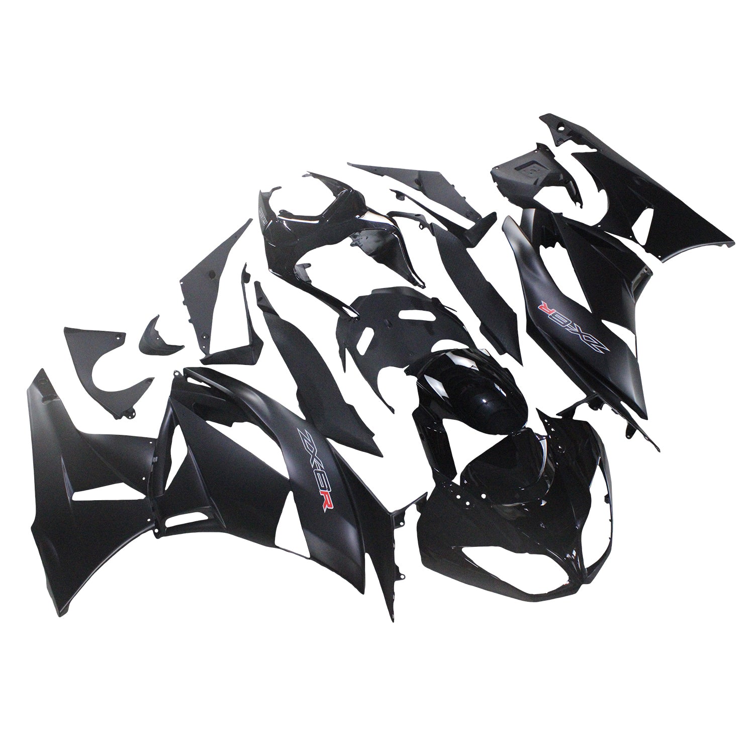 Amotopart Kawasaki ZX6R 636 2009-2012 Matte Black Fairing Kit