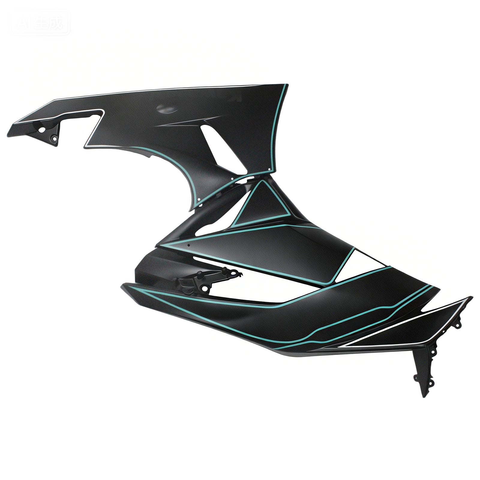 Amotopart Kawasaki 2009-2012 ZX6R 636 Kit carena linea nera e blu