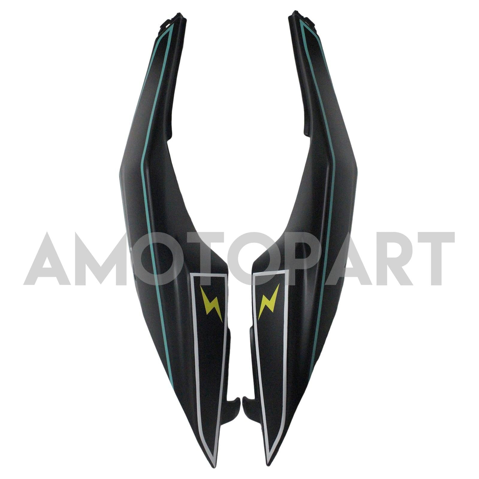 Amotopart Kawasaki 2009-2012 ZX6R 636 Black&Blue Line Fairing Kit