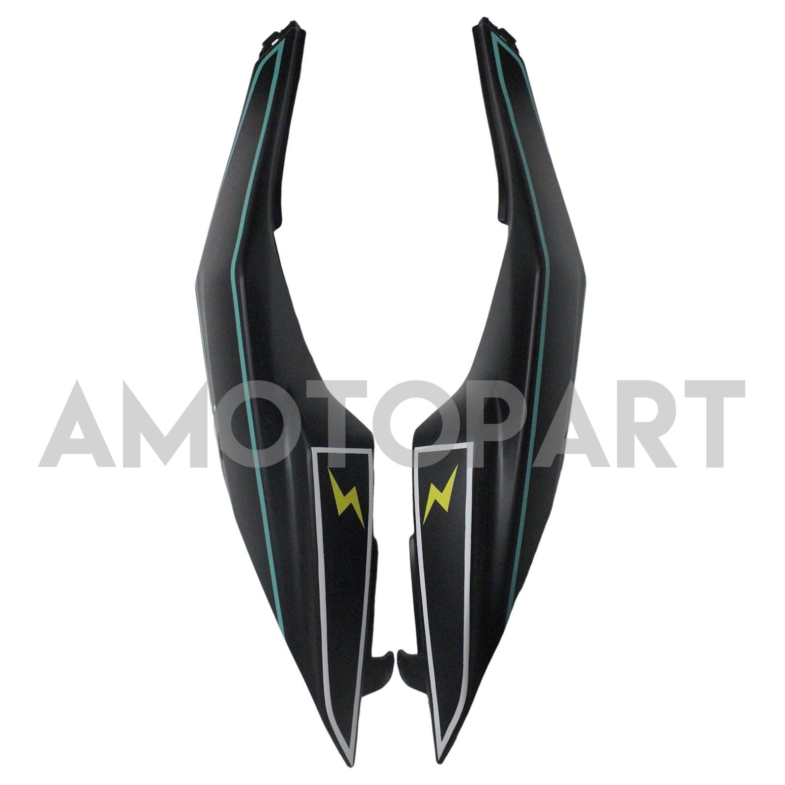 Amotopart Kawasaki ZX6R 636 2009-2012 Noir&Kit de carénage Blue Line