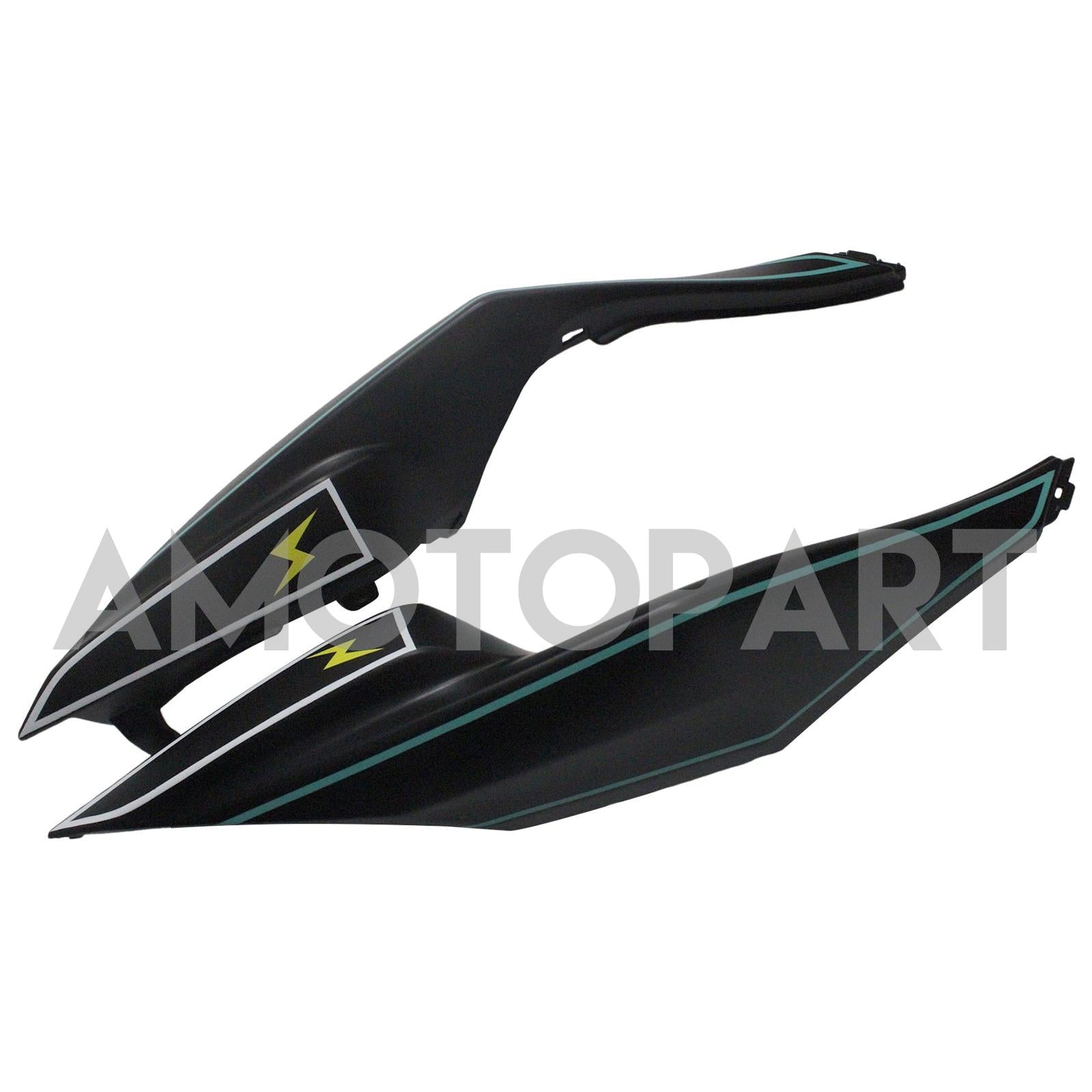 Amotopart Kawasaki 2009-2012 ZX6R 636 Black&Blue Line Fairing Kit