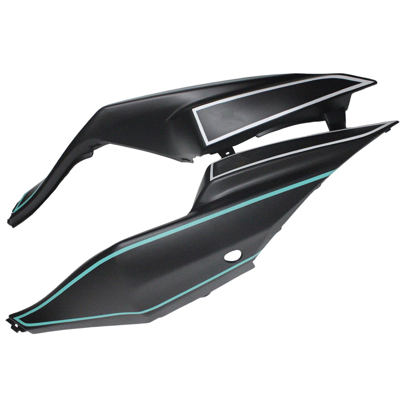 Amotopart Kawasaki 2009-2012 ZX6R 636 Black&Blue Line Fairing Kit