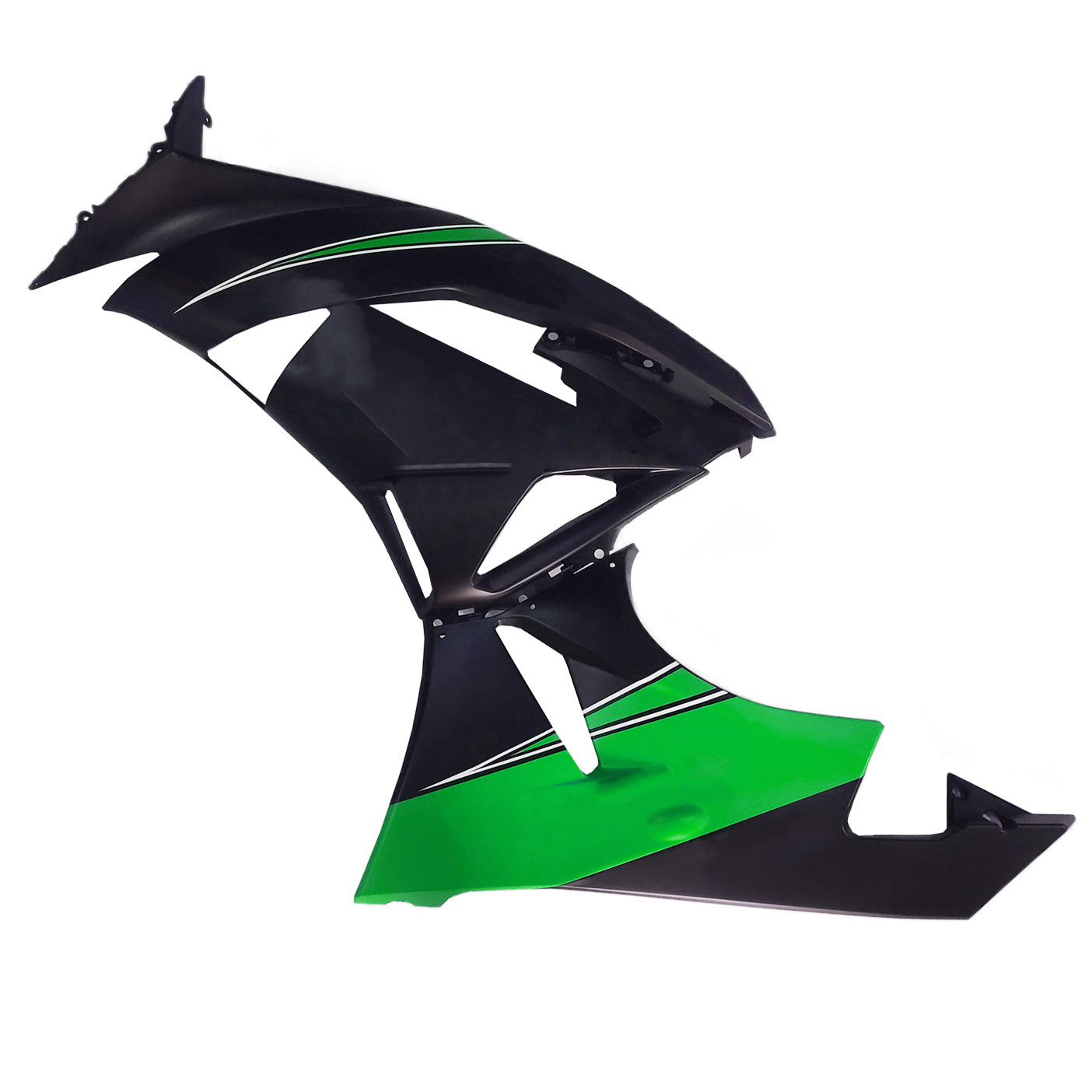 Amotopart Kawasaki 2009-2012 ZX6R 636 Green & Black Style1 Fairing Kit