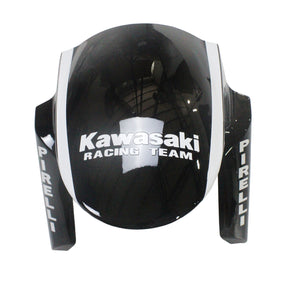 Amotopart Kawasaki 2009-2012 ZX6R 636 Black with Green Logo Fairing Kit