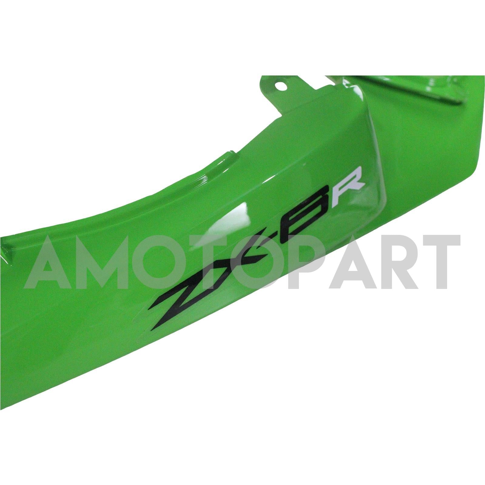 Amotopart Kawasaki 2009-2012 ZX6R 636 グリーン&ブラック Style3 フェアリングキット
