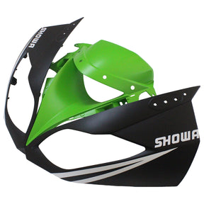 Amotopart Kawasaki 2009-2012 ZX6R 636 Green&Black Style2 Fairing Kit