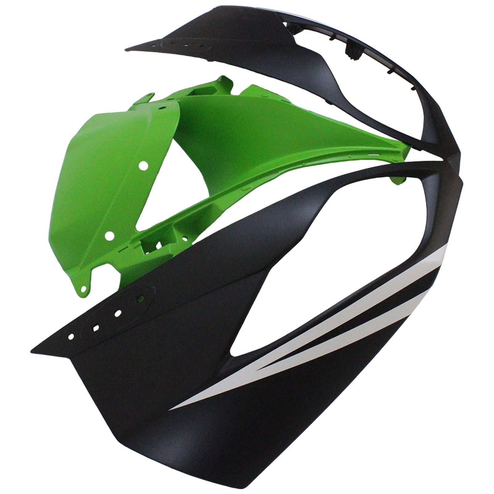 Amotopart Kawasaki 2009-2012 ZX6R 636 グリーン&ブラック Style2