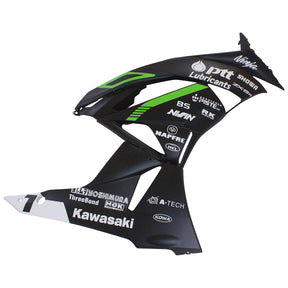 Amotopart Kawasaki 2009-2012 ZX6R 636 Green&Black Style2 Fairing Kit