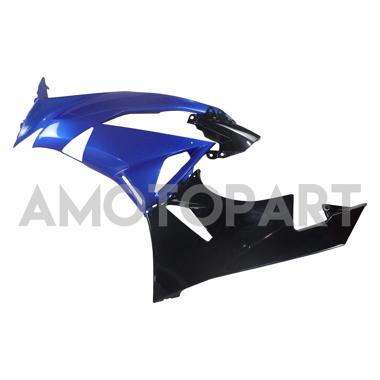 Amotopart Kawasaki 2009-2012 ZX6R 636 Kit carena blu e nero