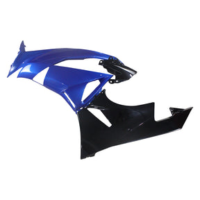 Amotopart Verkleidungsset für Kawasaki 2009–2012 ZX6R 636, Blau und Schwarz