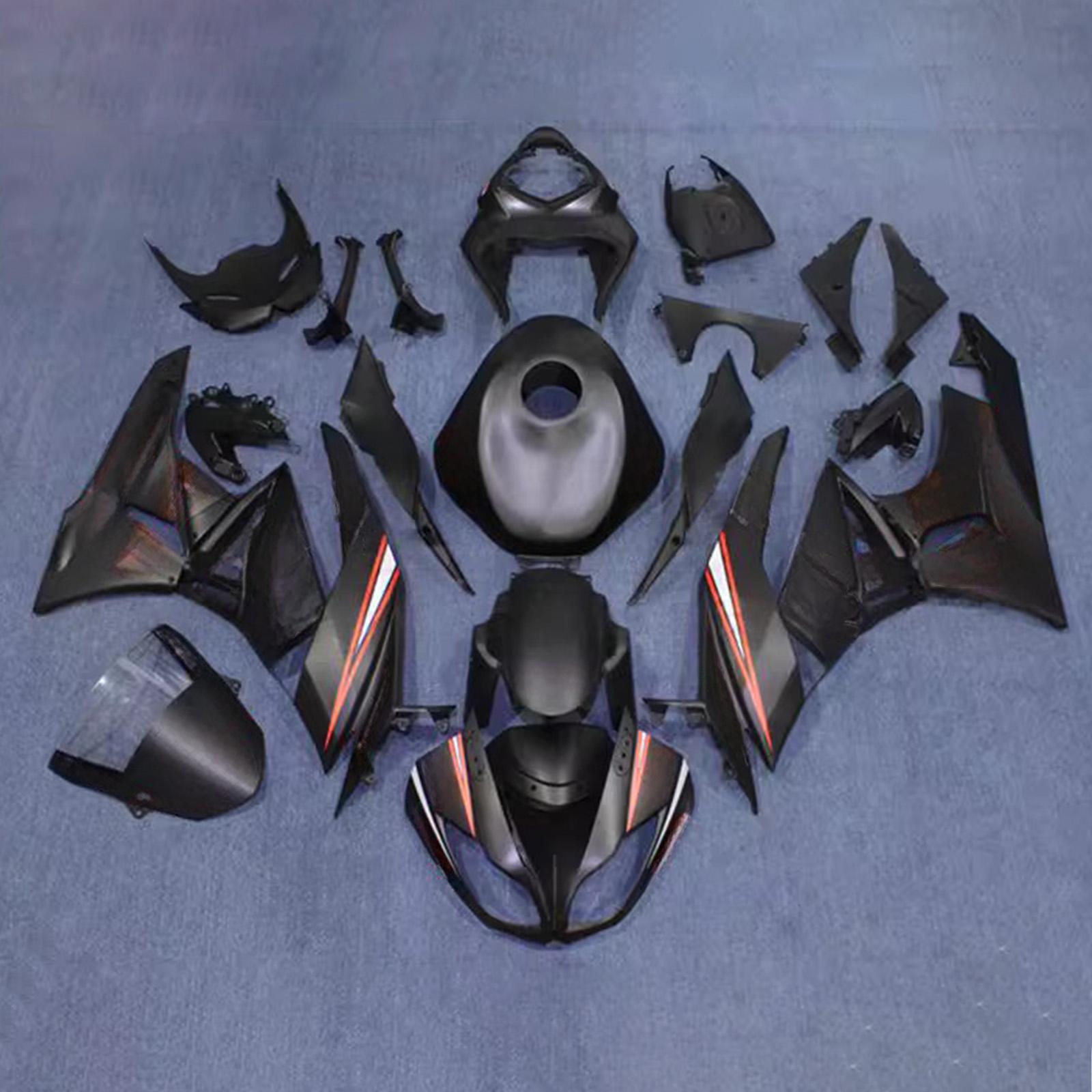 Amotopart 2009-2012 Kawasaki ZX6R 636 Black Red White Fairing Kit