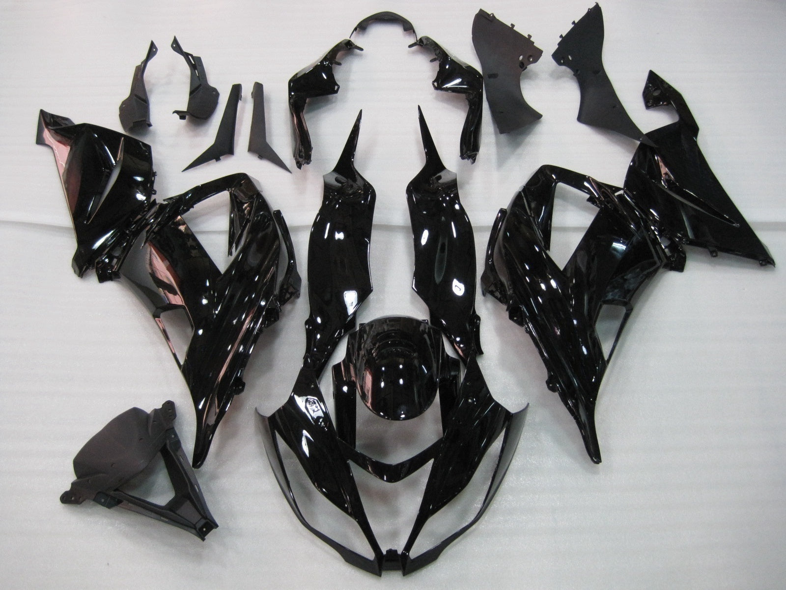 Amotopart 2013-2015 ZX6R Kawasaki Gloss Black Fairing Kit