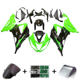 Amotopart Kawasaki ZX6R 636 2013–2018 Verkleidungsset in Grün und Schwarz